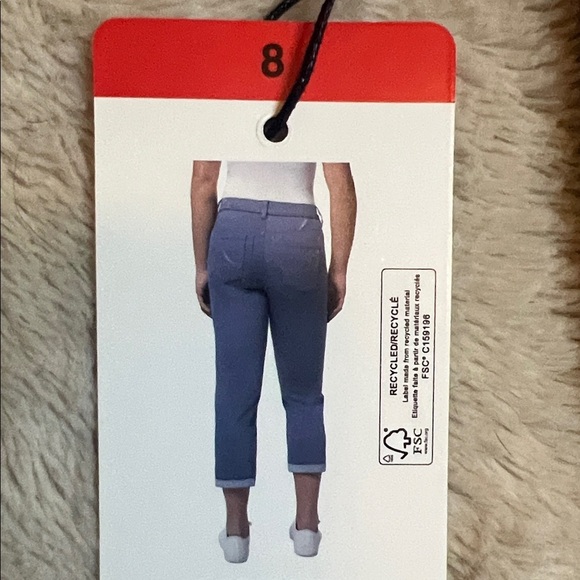 NWT Santana Tummy Control Jeans in Blue Rolled Cuff sz 8 - Picture 5 of 11